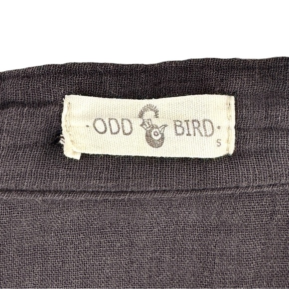 ODD BIRD Kardes Charcoal Gray Cotton Gauze Oversized Loose Fit Loungewear Top - Picture 7 of 11
